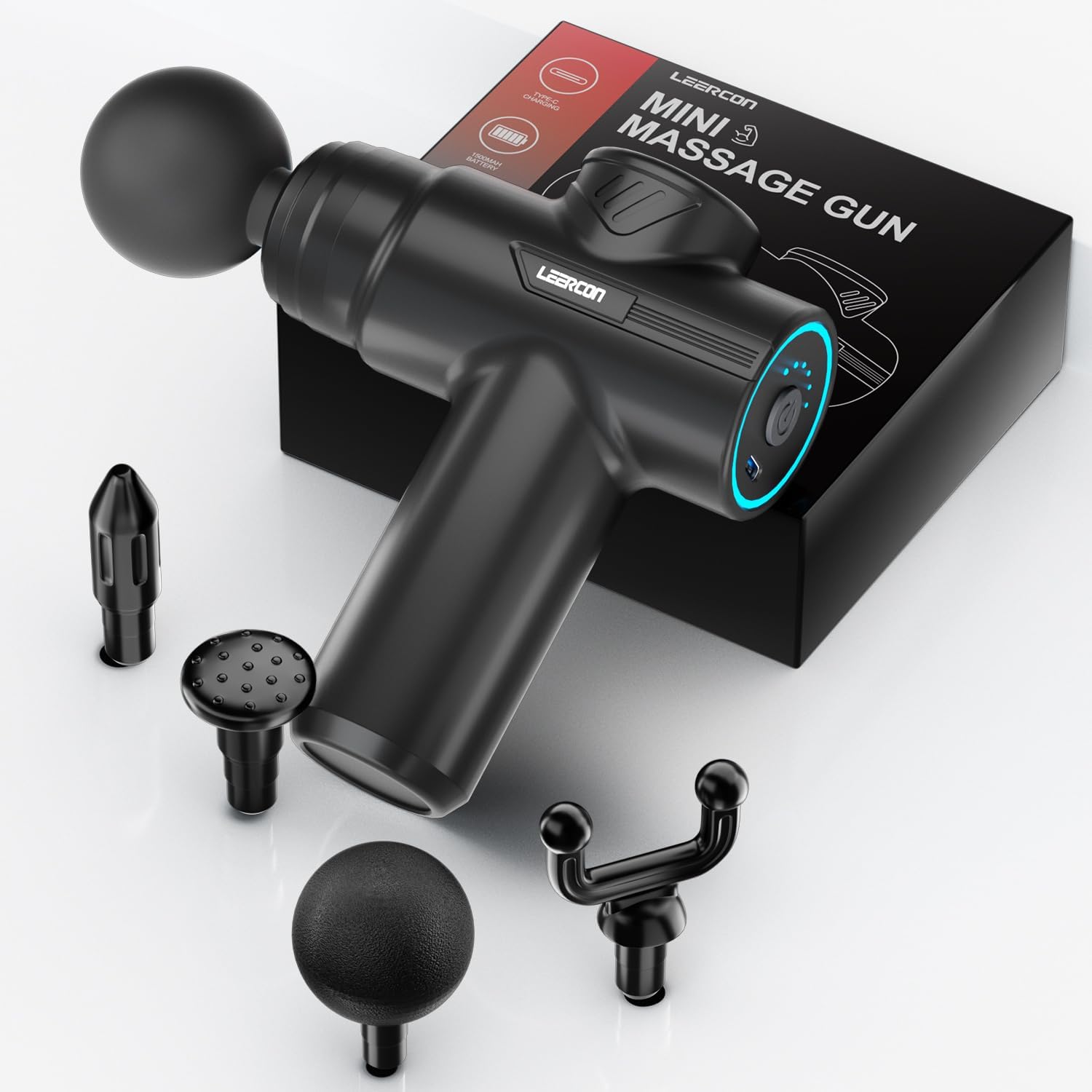 Massage Gun Deep Tissue - Mini Pistola de Masaje LEERCON, 6