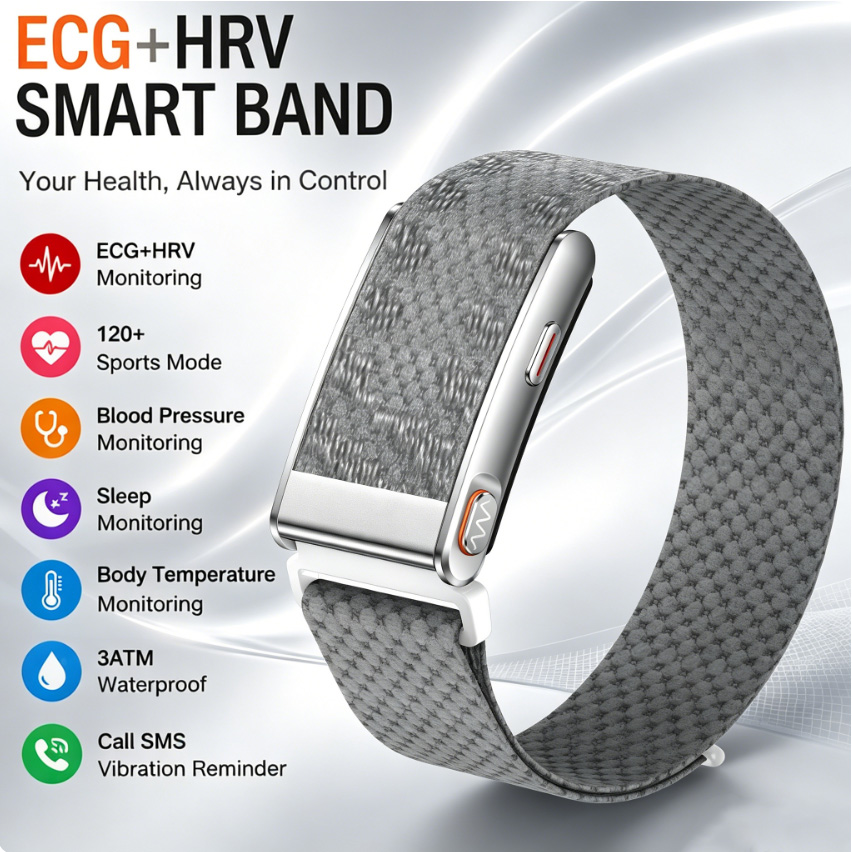 Health Wellness Activities - Pulsera Inteligente de Salud con ECG,