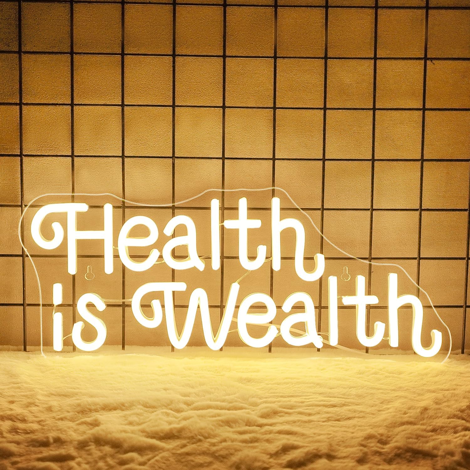 Letrero de Neón 'La Salud es R - Health Wellness Yoga reseña y precio
