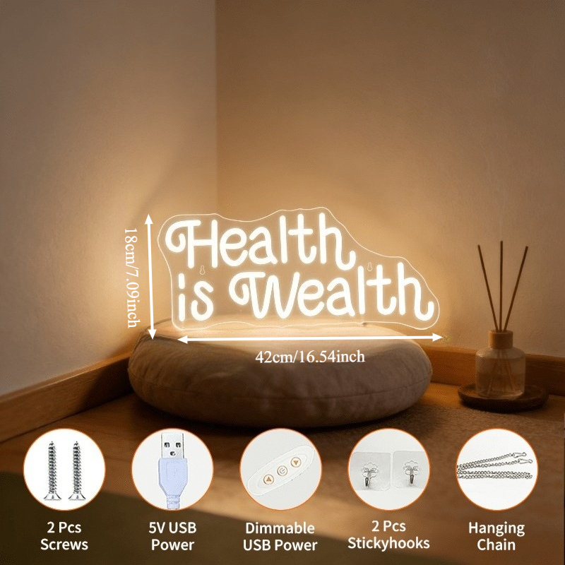 Letrero Luminoso LED de Neón ' - Health Wellness Yoga reseña y precio