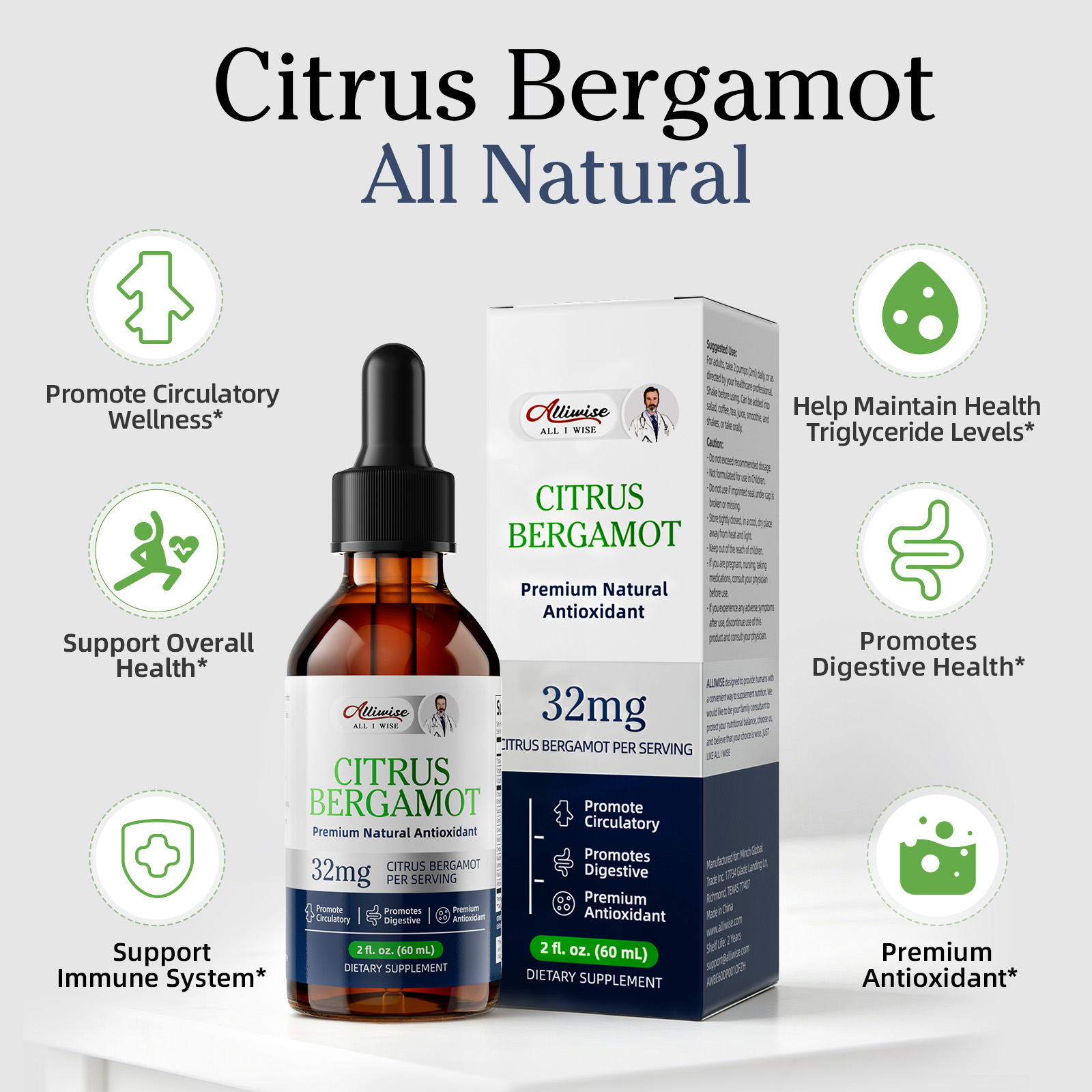 Gotas de Extracto de Bergamota - Health And Wellness Promotion reseña y precio